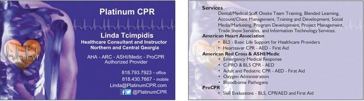 Platinum CPR and Linda Tcimpidis Contact
                  Information